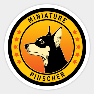 Miniature Pinscher Dog Portrait Sticker